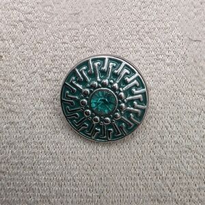 Green and Silver Decorative Button (1916)